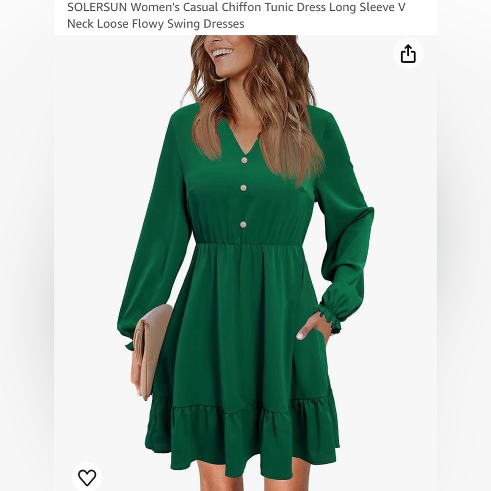 - Summer long sleeve short dress